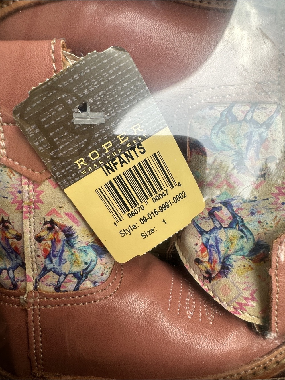 Roper Infant Pink Western Booties - Picture 3 of 3